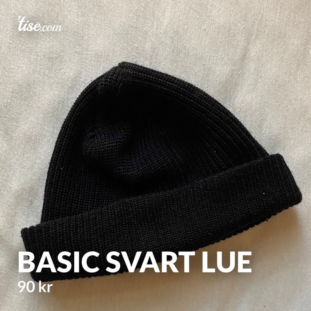 Basic svart lue