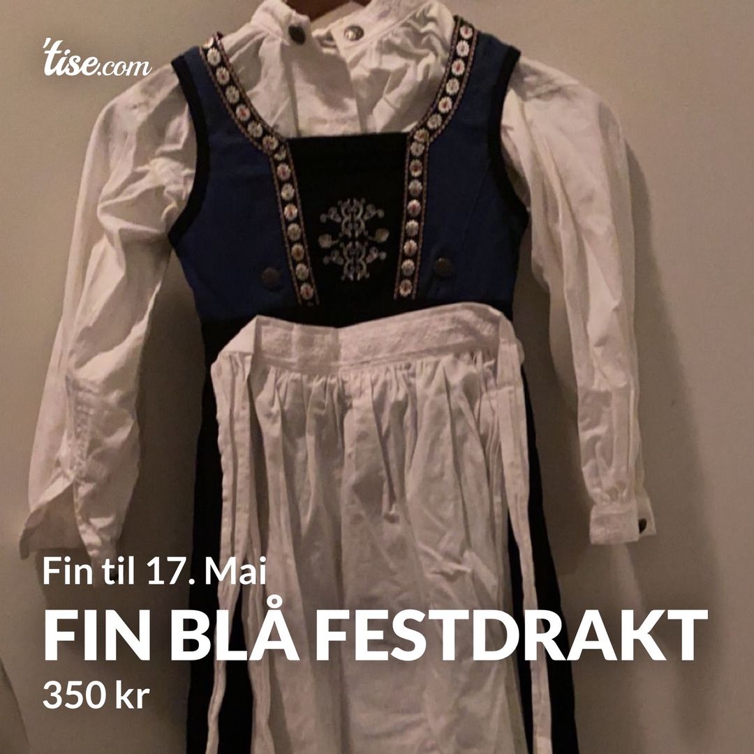 Fin blå festdrakt