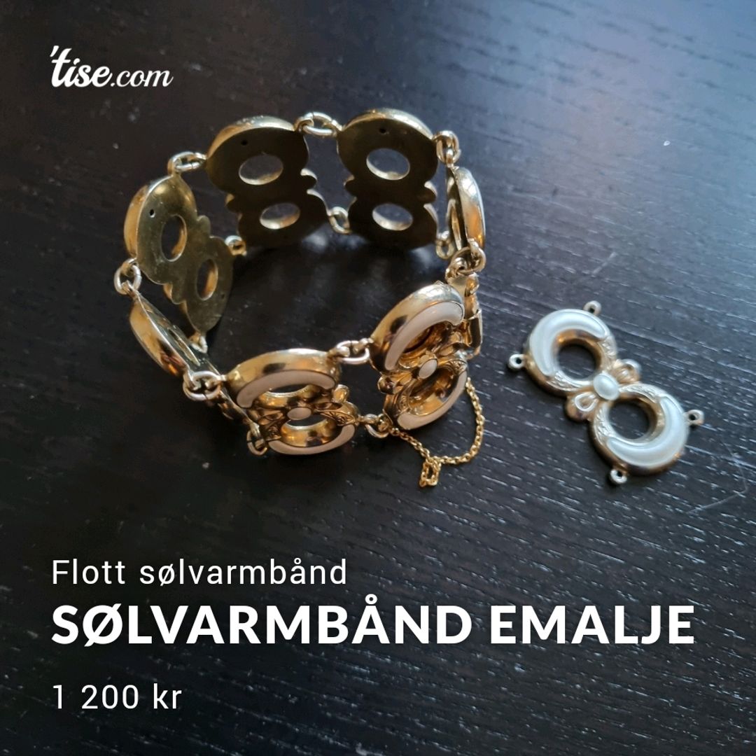 Sølvarmbånd Emalje