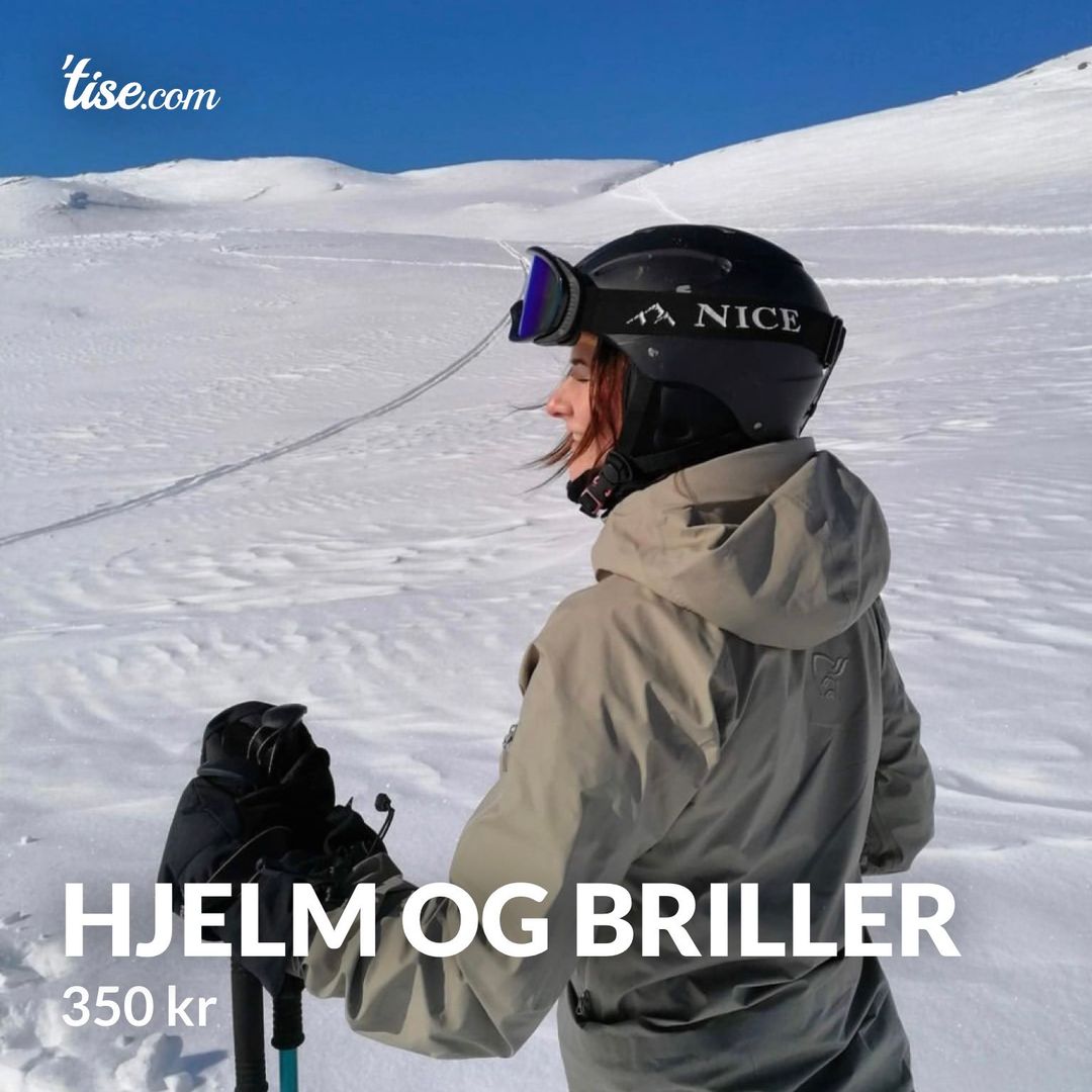 Hjelm og briller