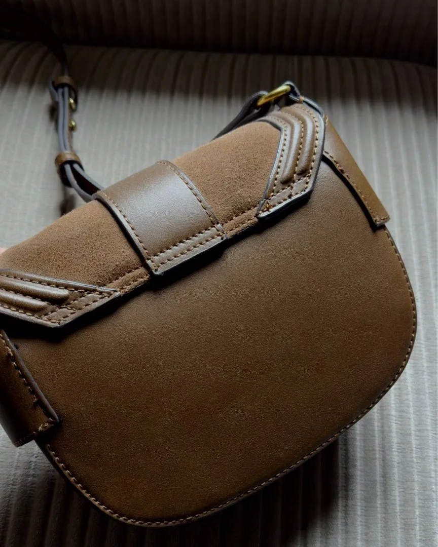 Buckle leather bag