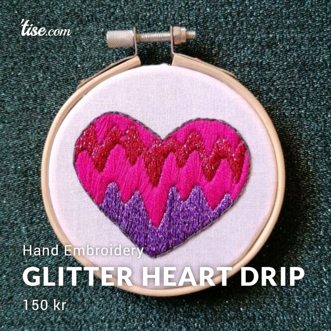 Glitter Heart Drip