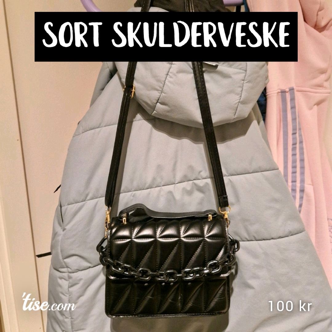 Sort skulderveske