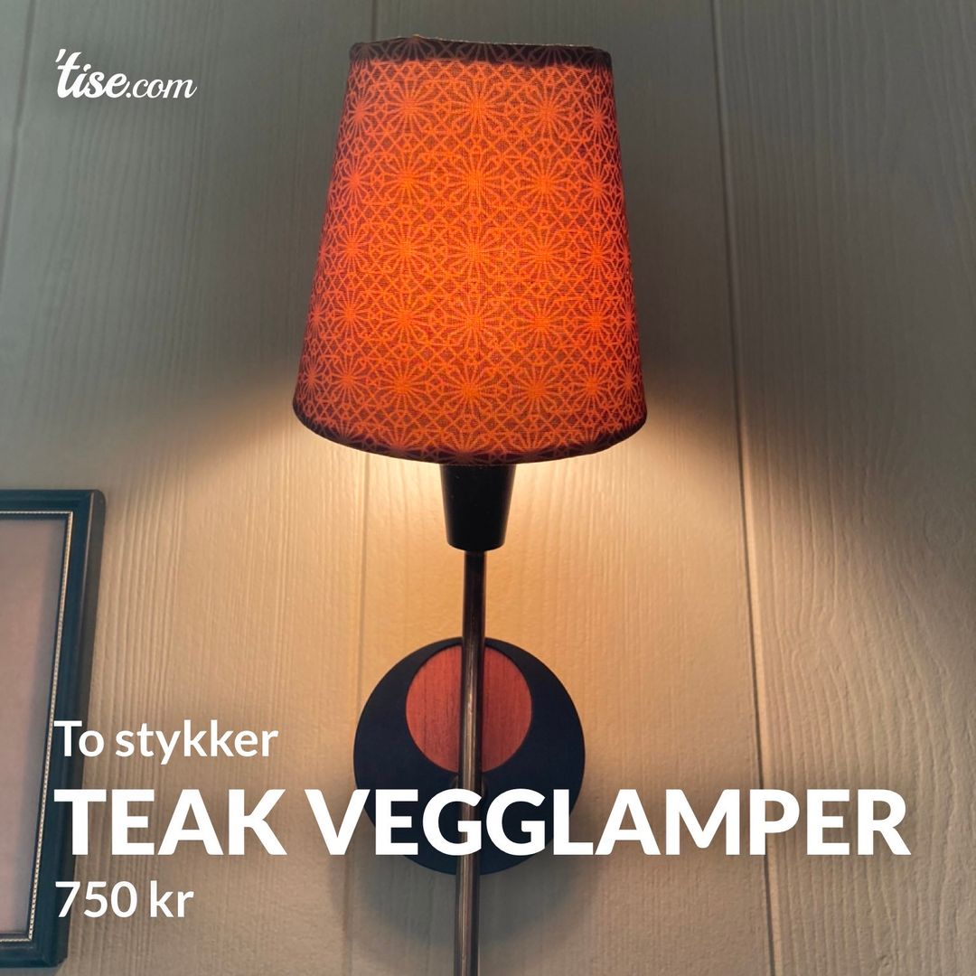 Teak vegglamper