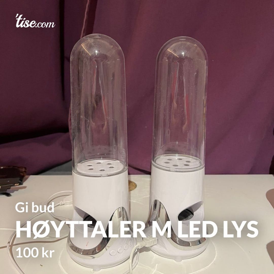 Høyttaler m led lys