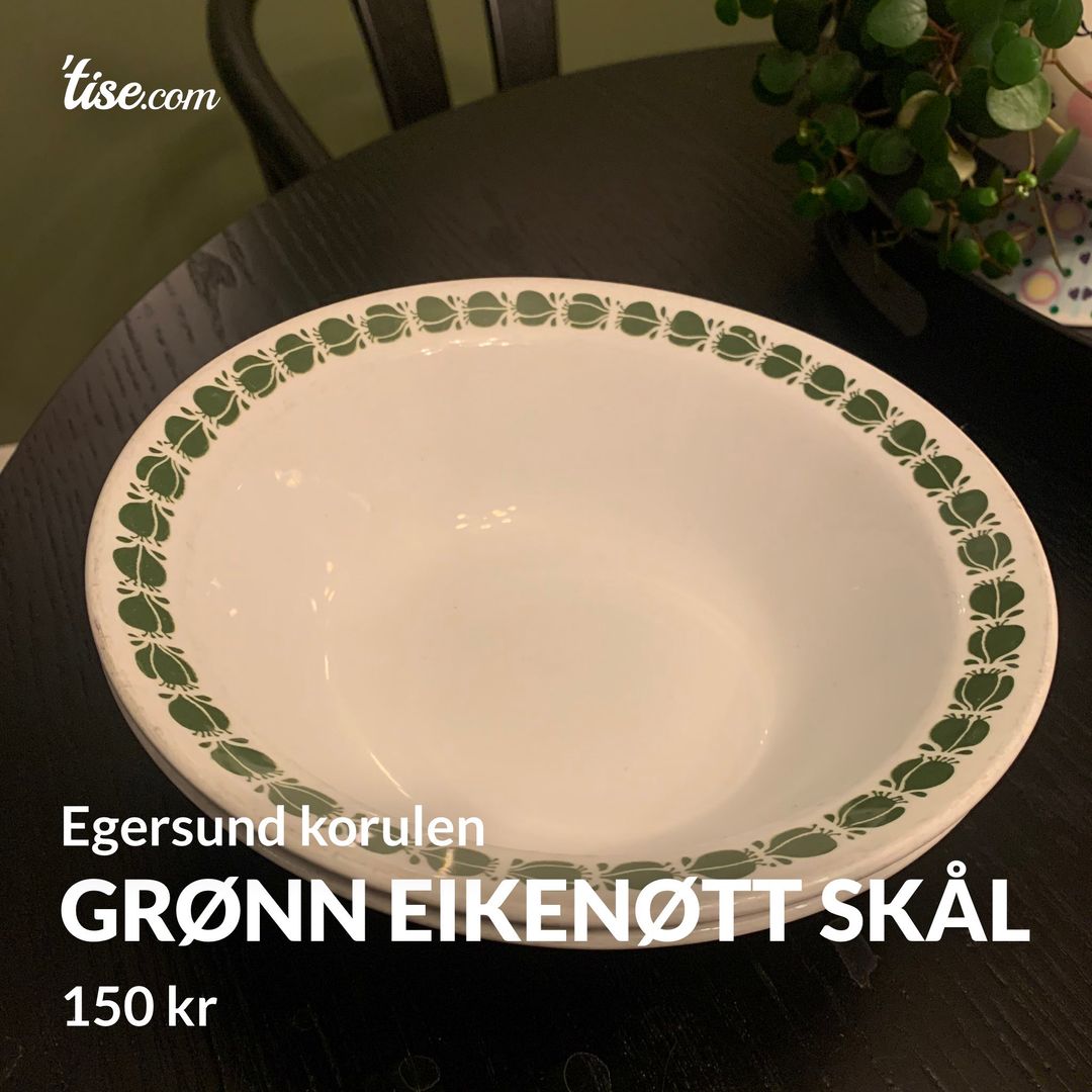 Grønn eikenøtt skål