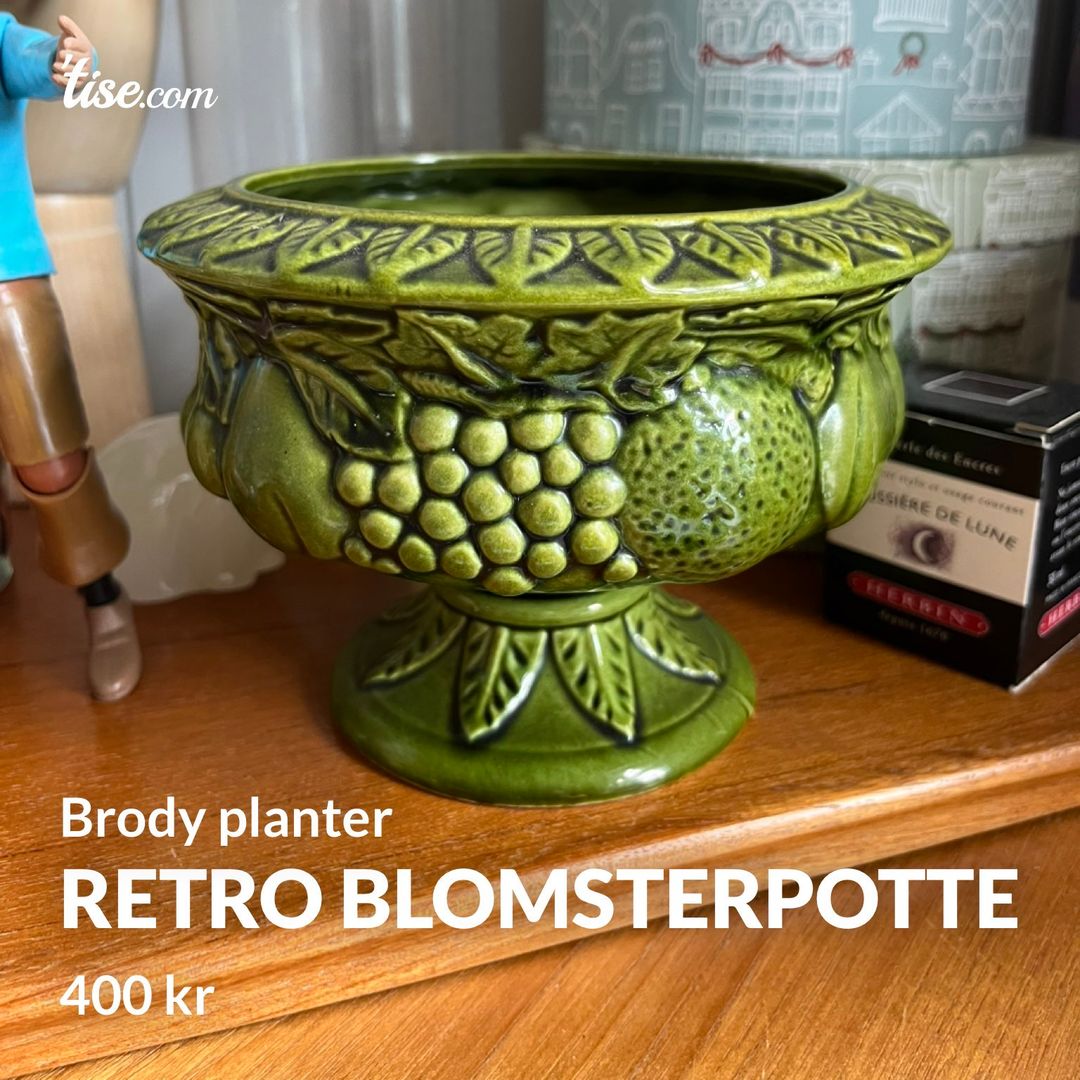 Retro blomsterpotte