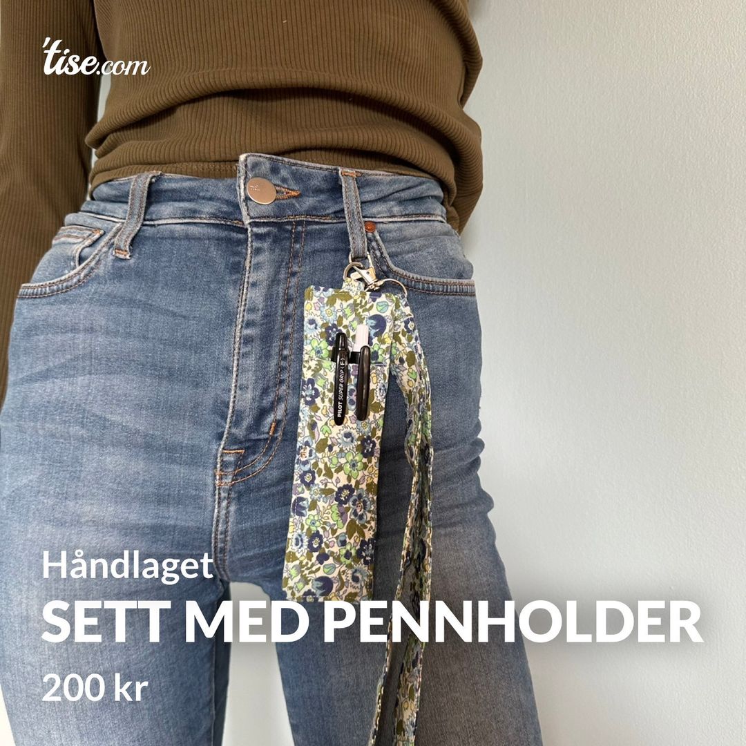 Sett med pennholder