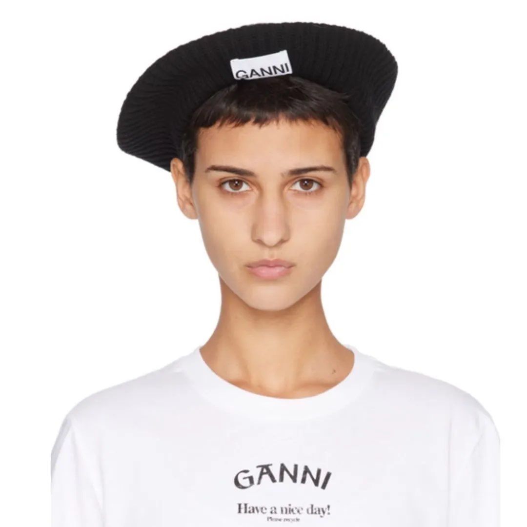 Ganni wool beret