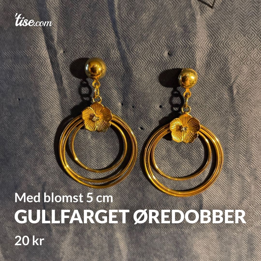 Gullfarget øredobber