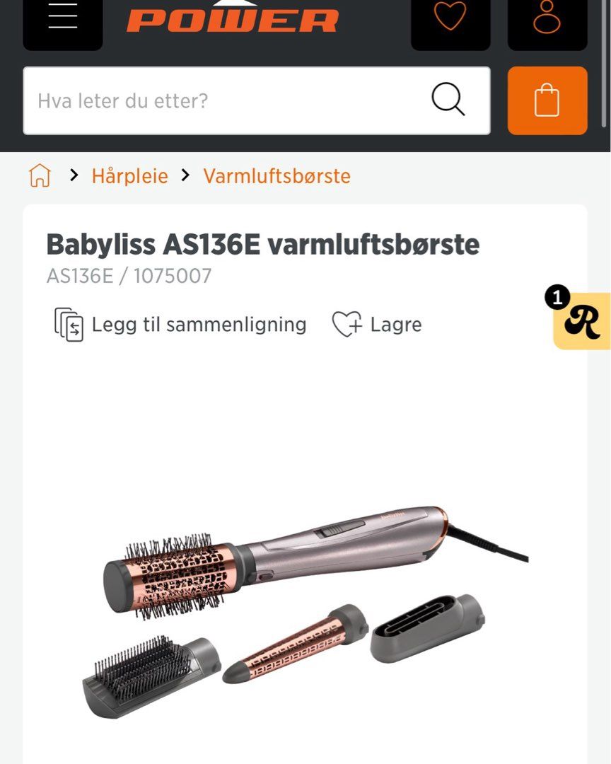 Varmluftsbørste