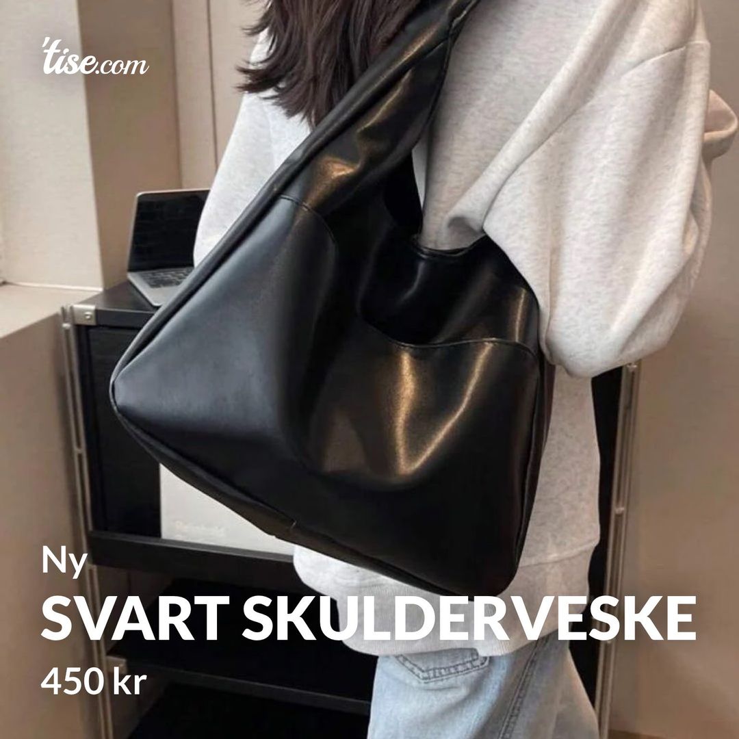 Svart skulderveske