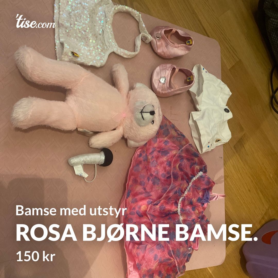 Rosa bjørne bamse