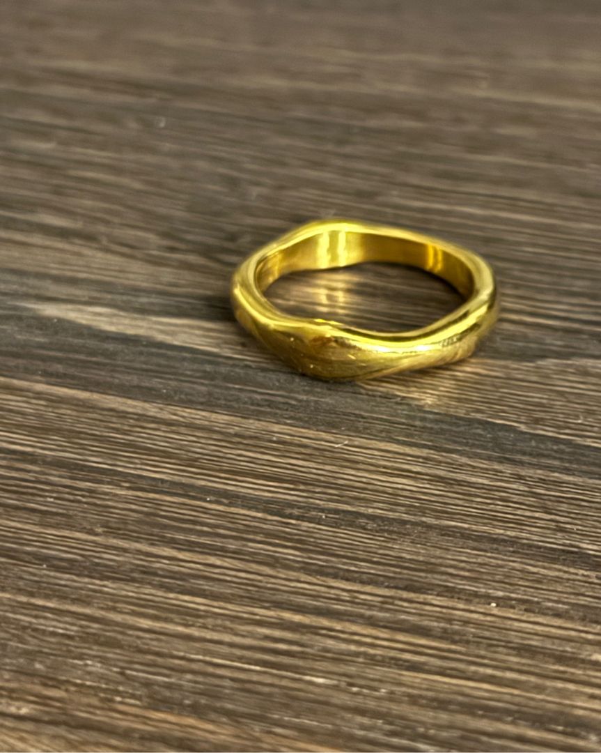 Gold ring stainless