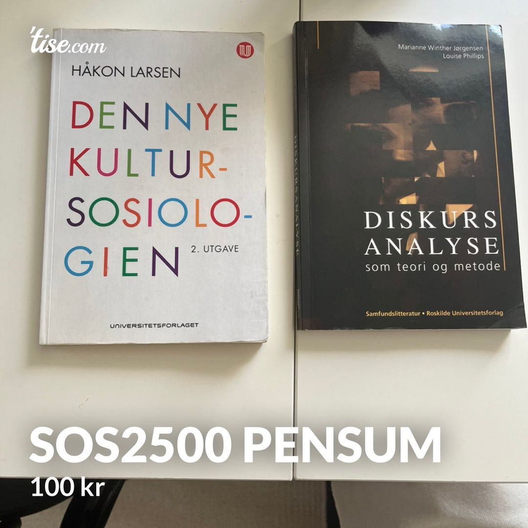 SOS2500 pensum