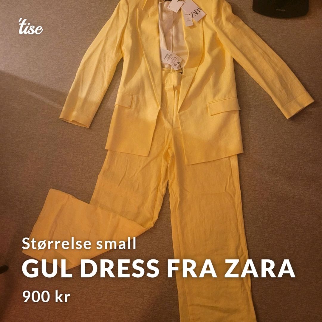 Gul dress fra Zara