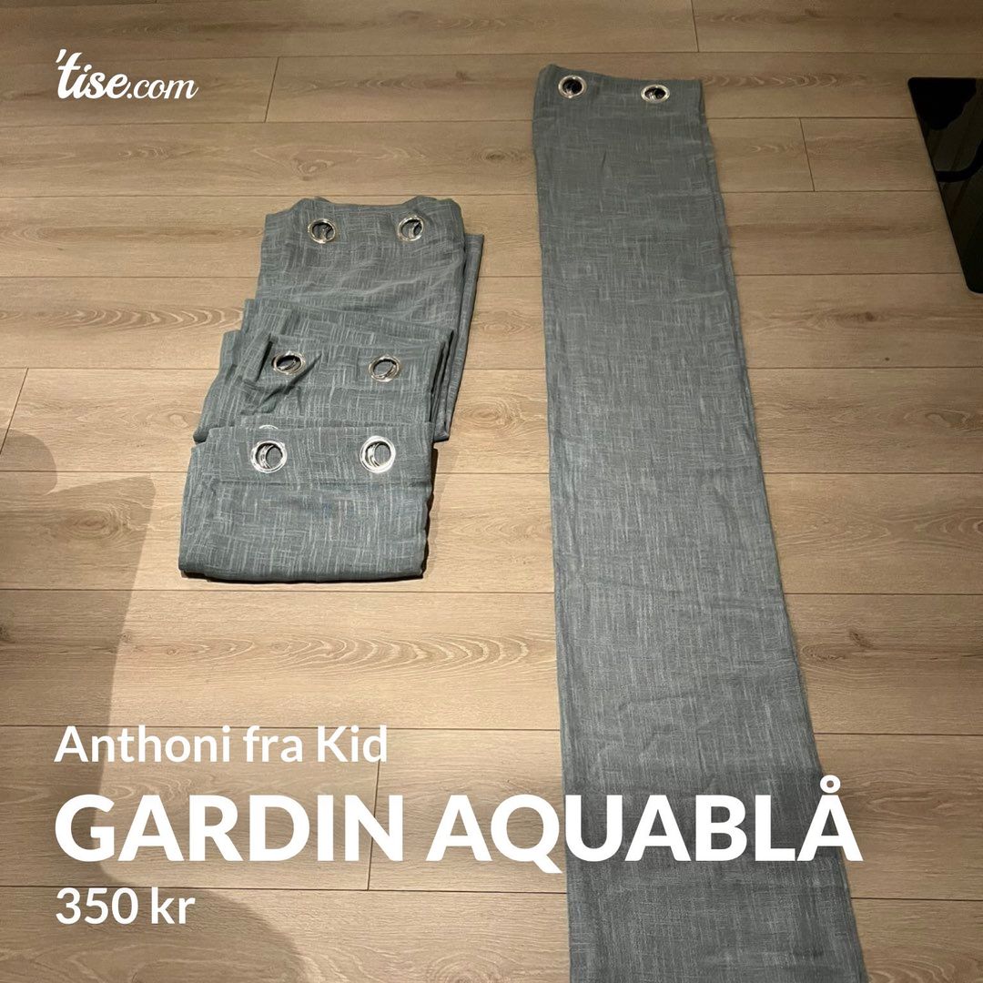 Gardin aquablå