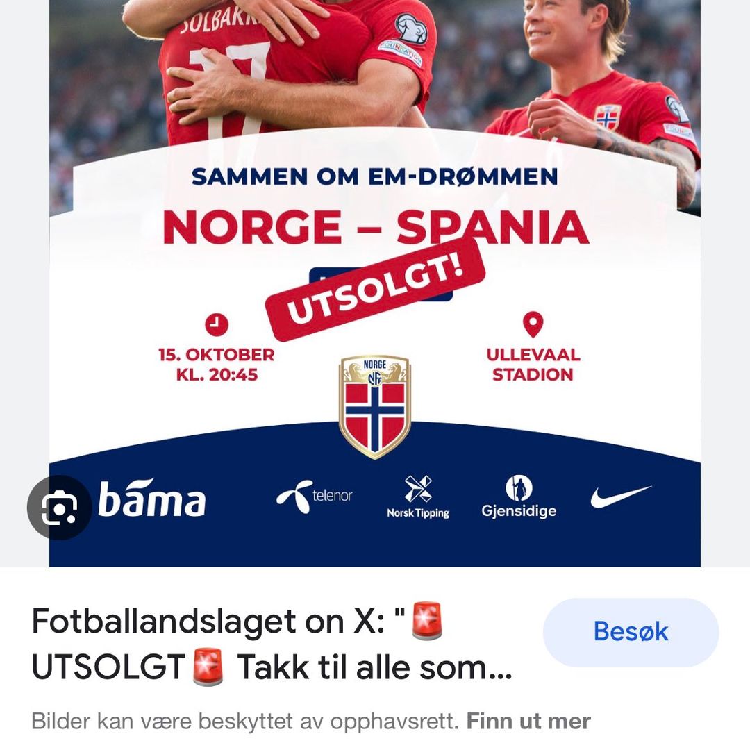 Norge spania ønskes