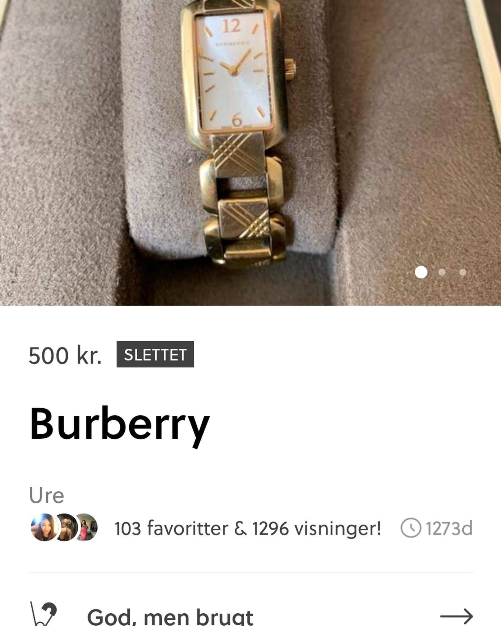 Søger Burberry Ur