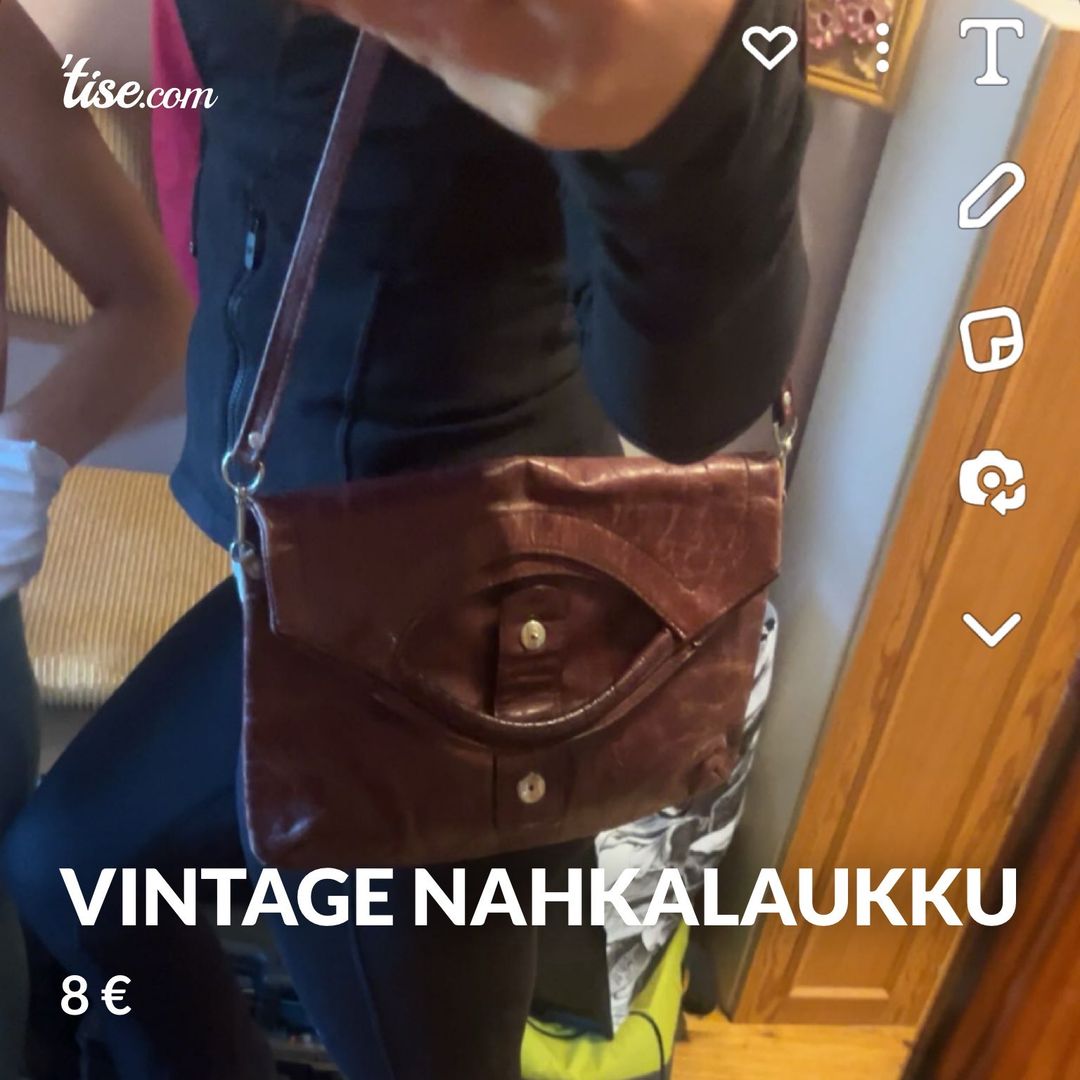 vintage nahkalaukku