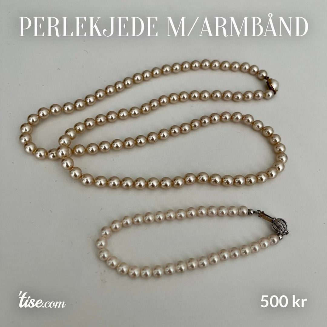 Perlekjede m/armbånd