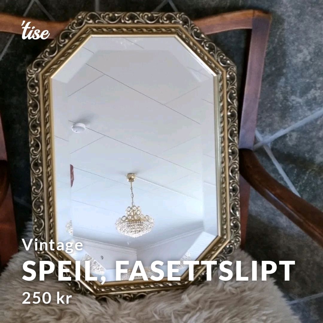 Speil fasettslipt