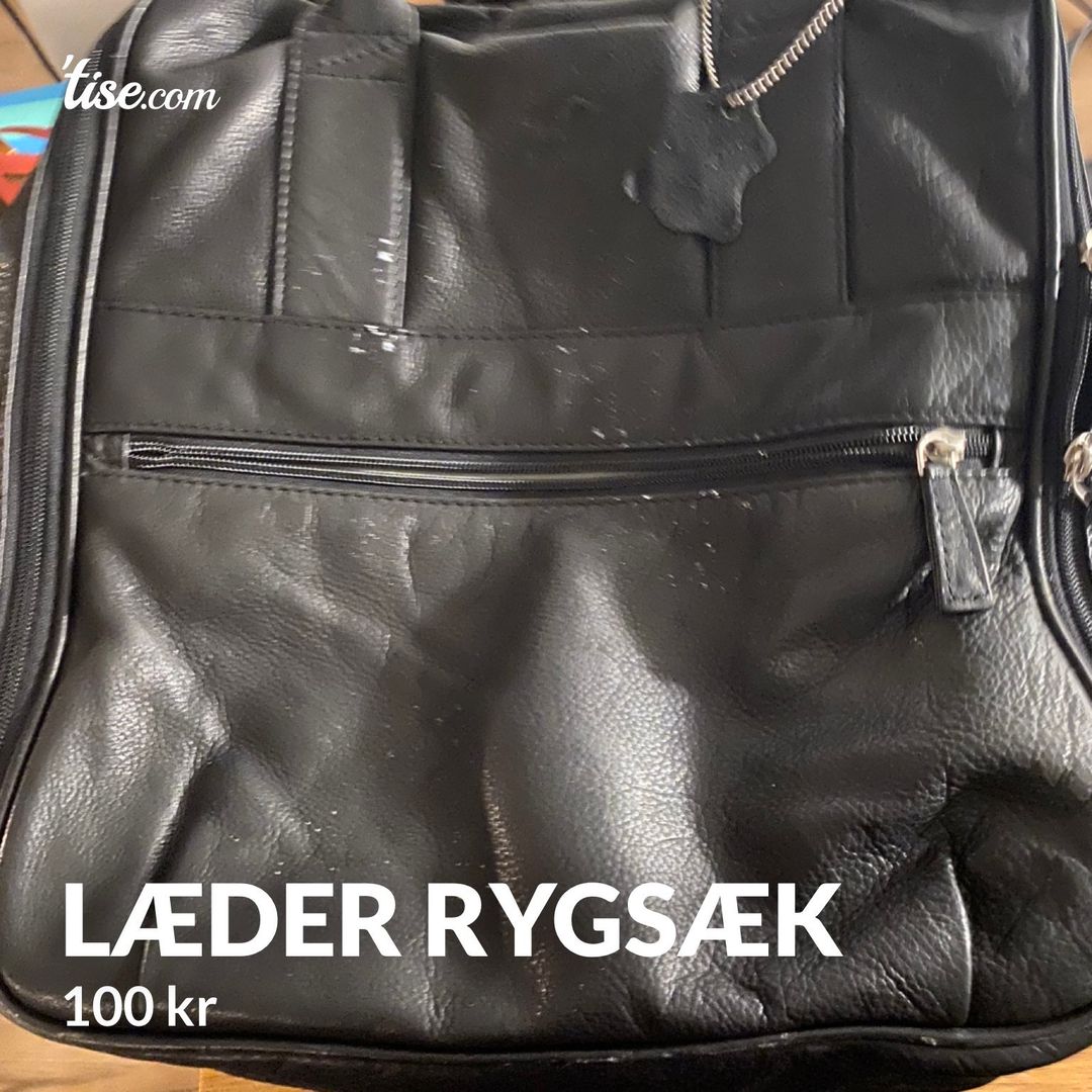 Læder rygsæk