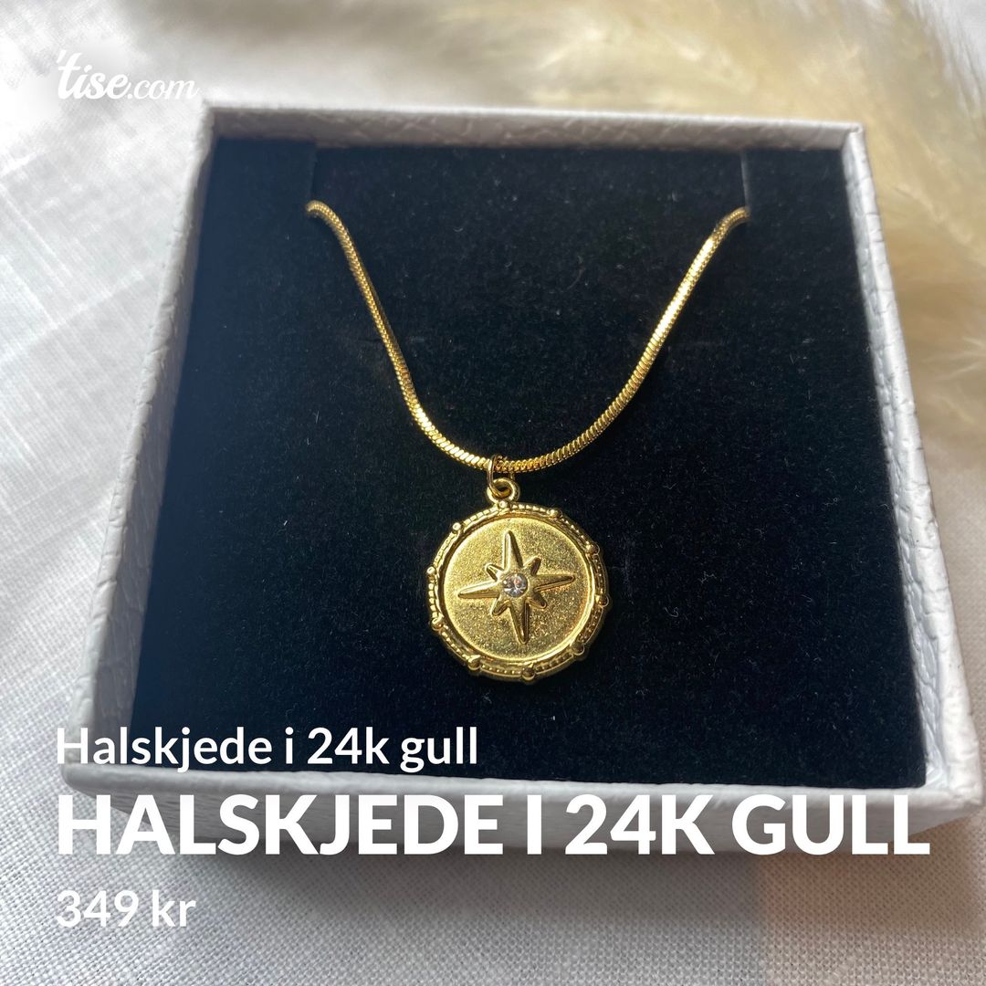 Halskjede i 24k gull