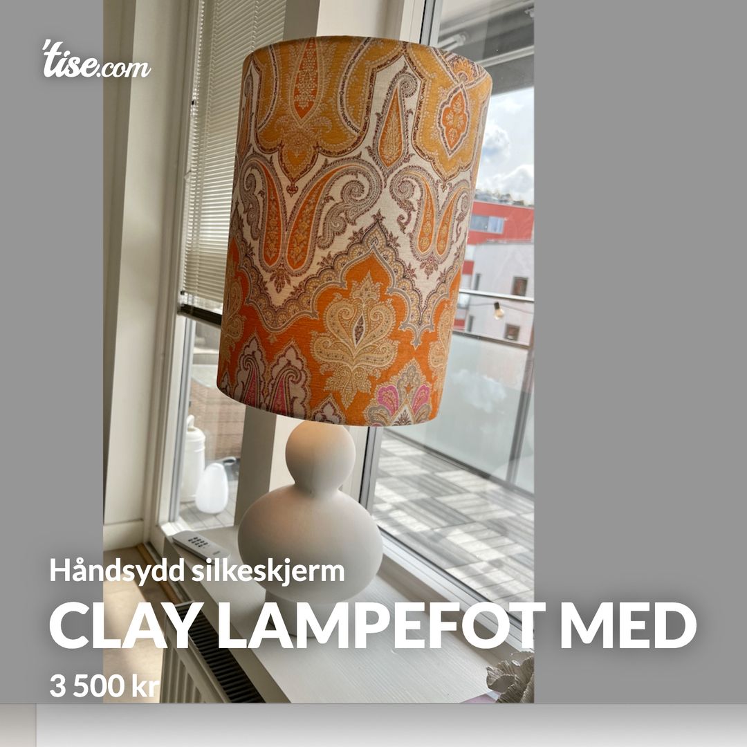 Clay lampefot med