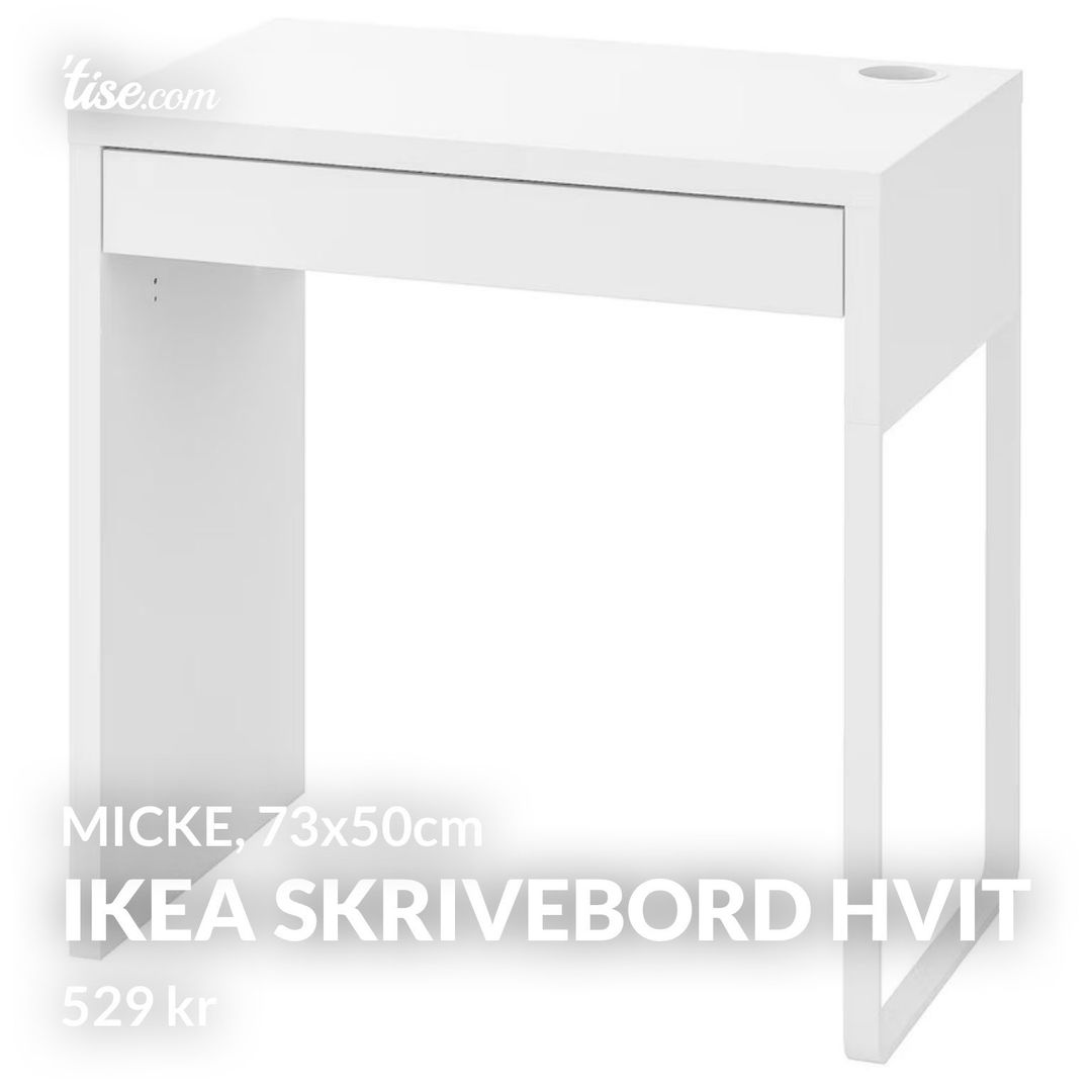 Ikea skrivebord hvit