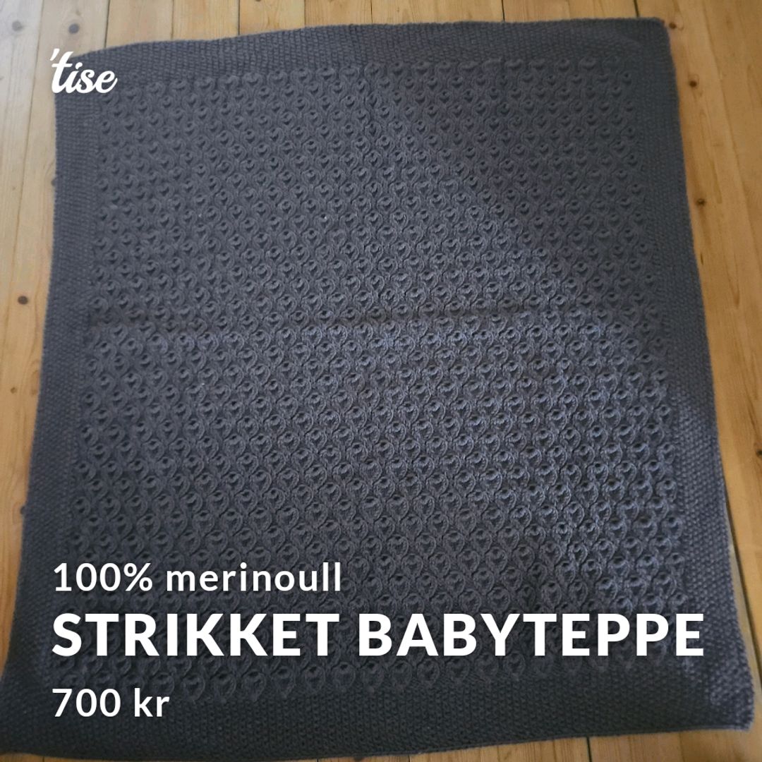 Strikket babyteppe