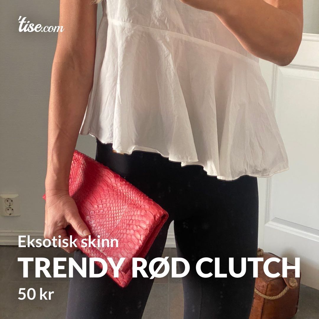 Trendy rød clutch