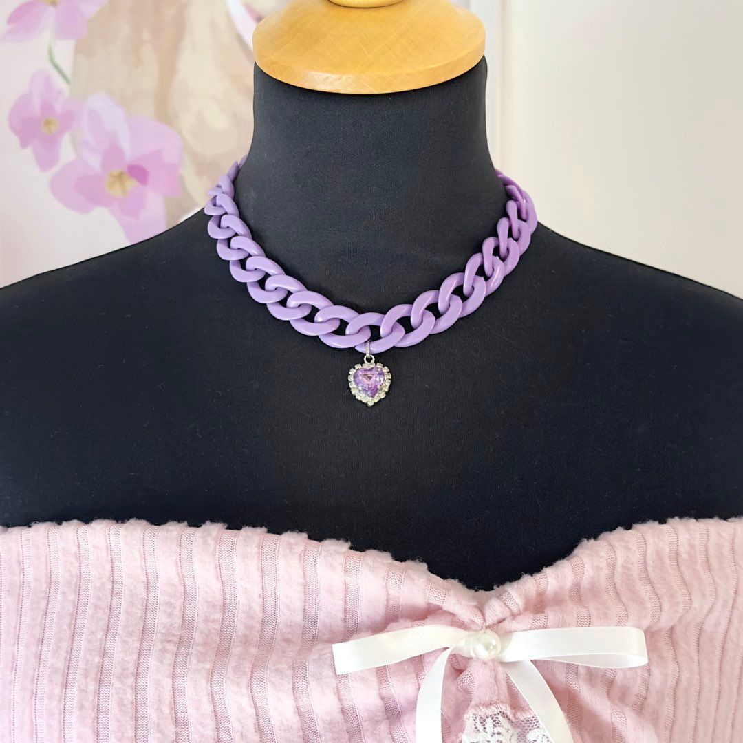 purple chain choker