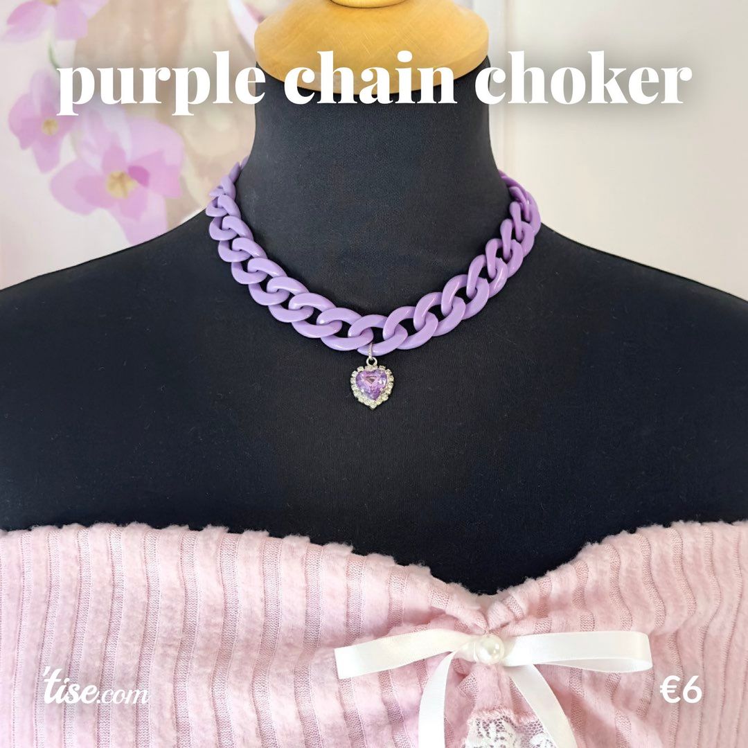 purple chain choker