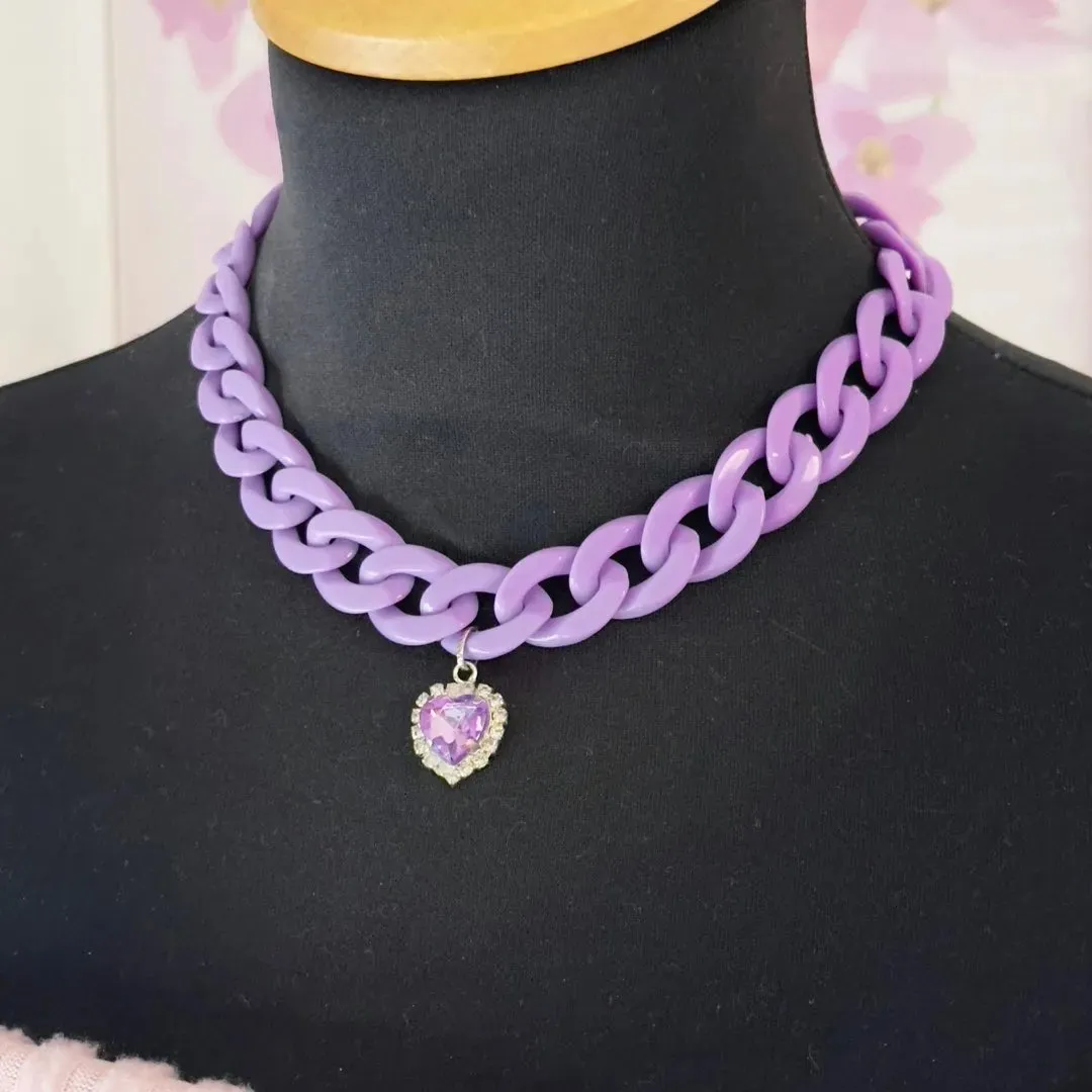 purple chain choker