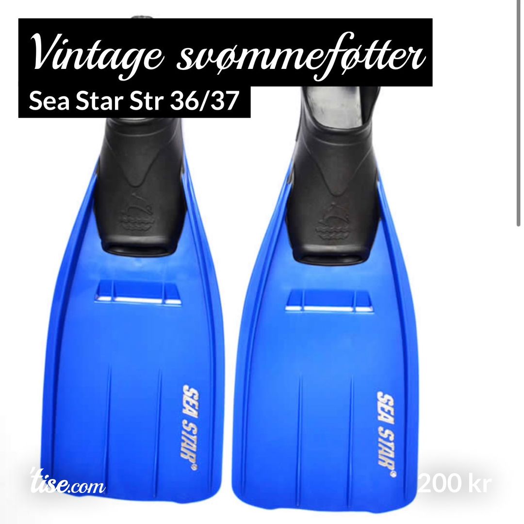 Vintage svømmeføtter