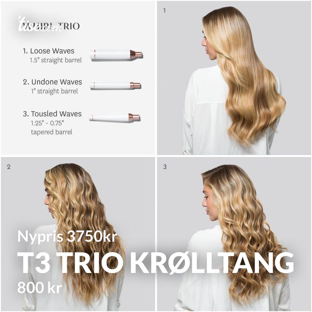 T3 trio krølltang