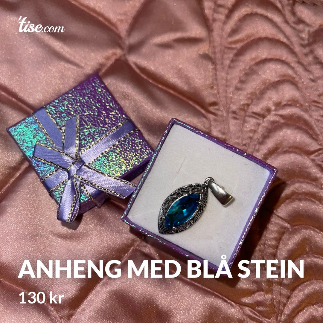 Anheng med blå stein