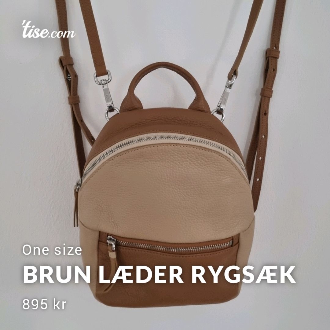 Brun Læder Rygsæk