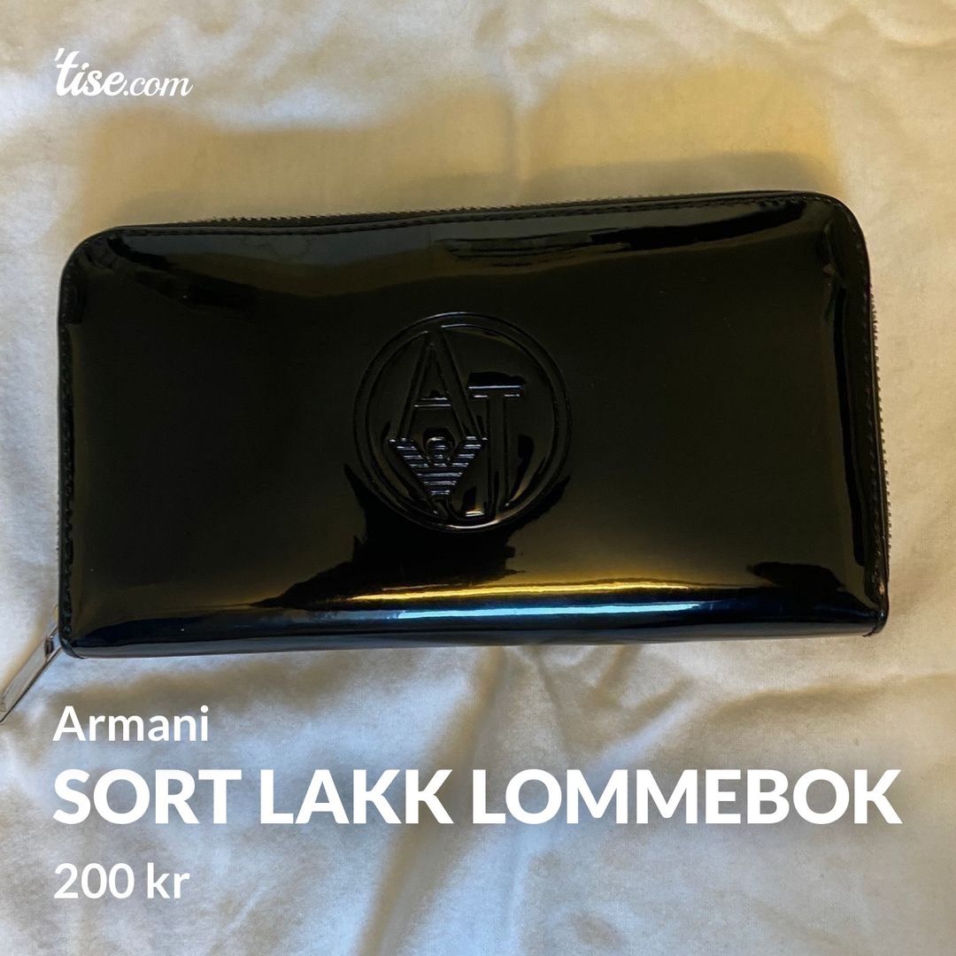 Sort lakk lommebok