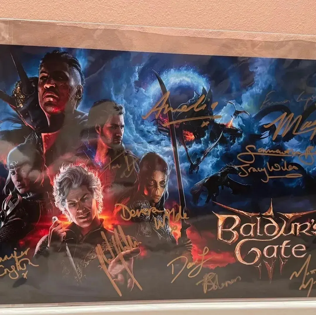 BG3 signed poster