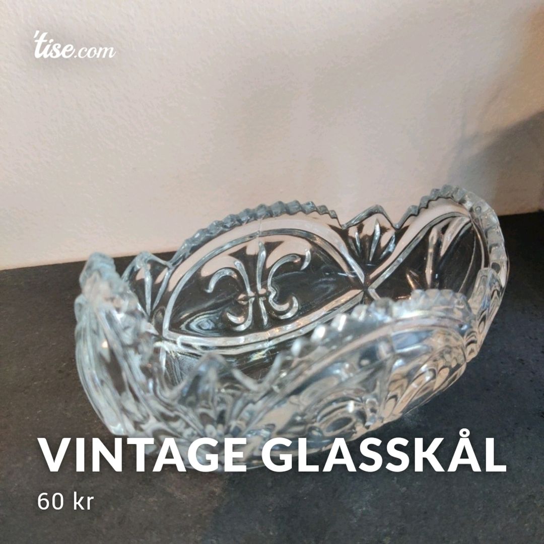 Vintage Glasskål