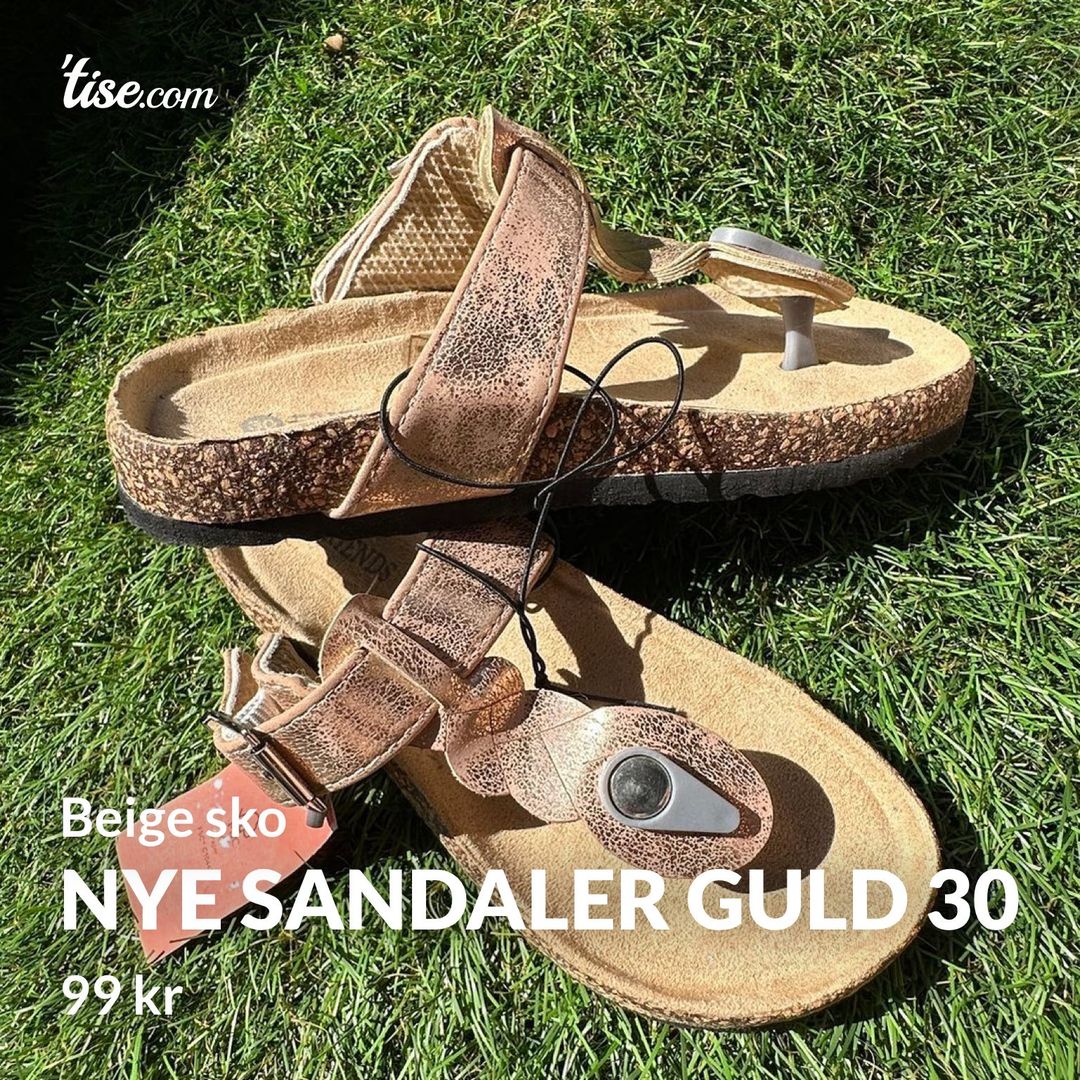 Nye sandaler guld 30