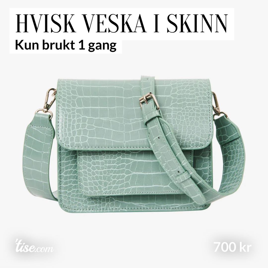 HVISK veska i skinn