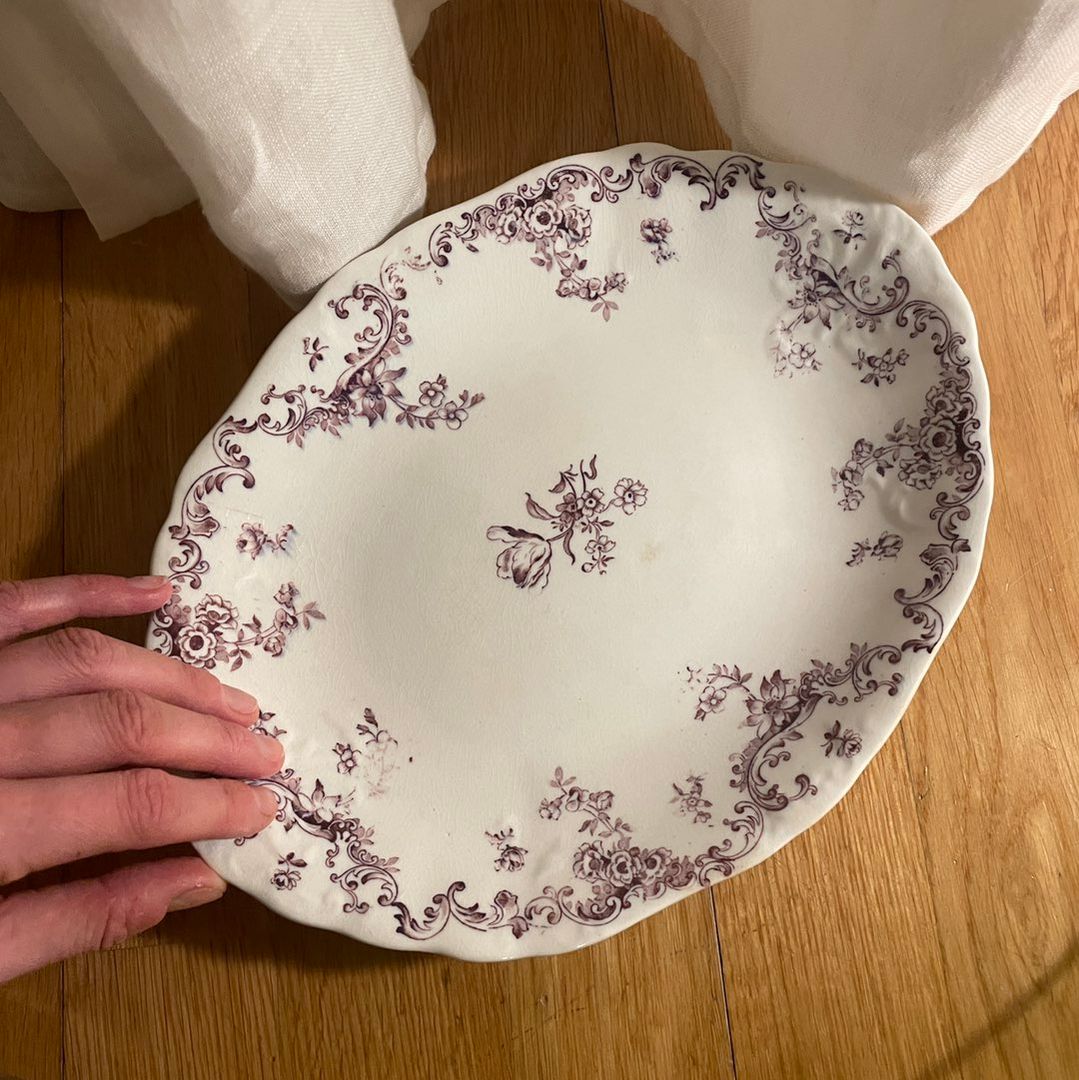 English floral plate