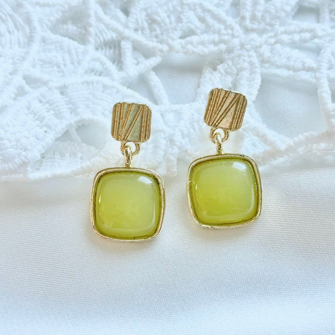 Green earrings