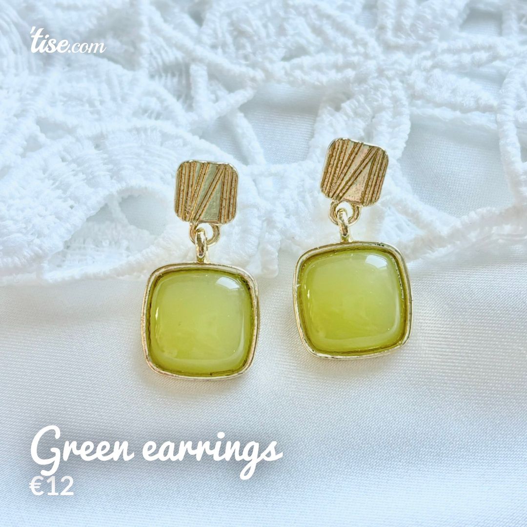 Green earrings