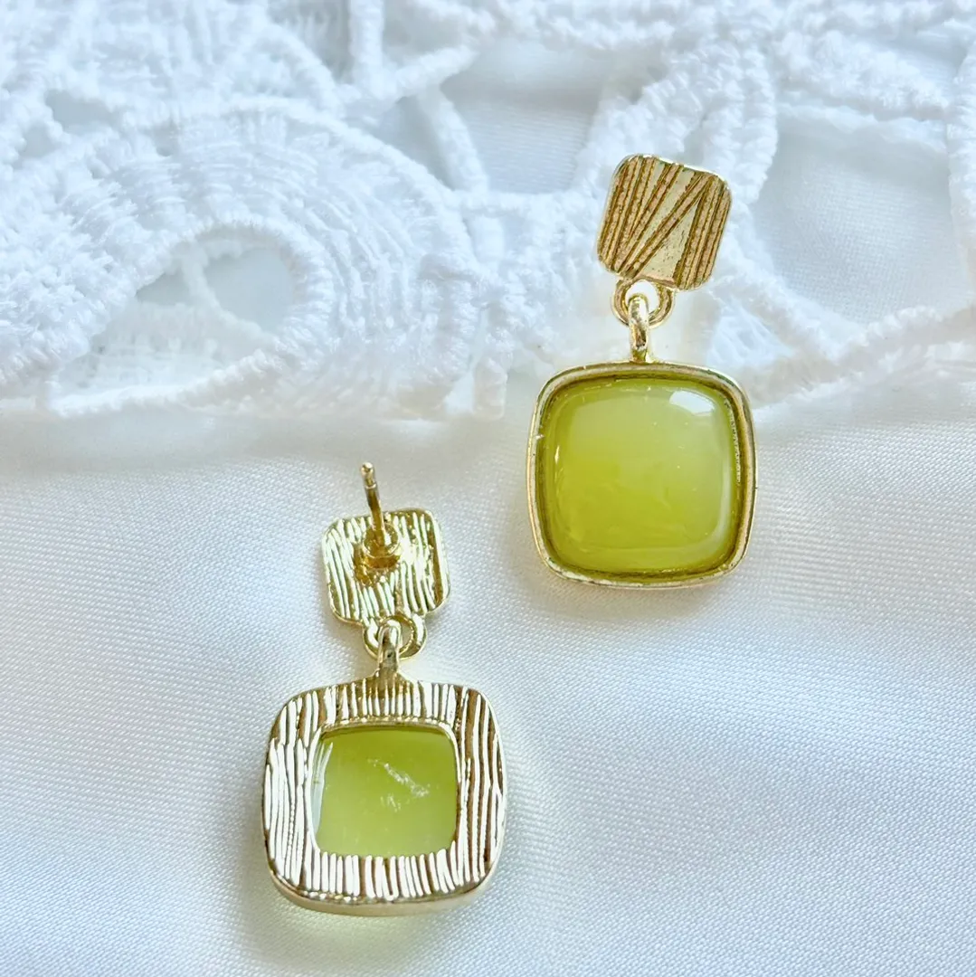 Green earrings