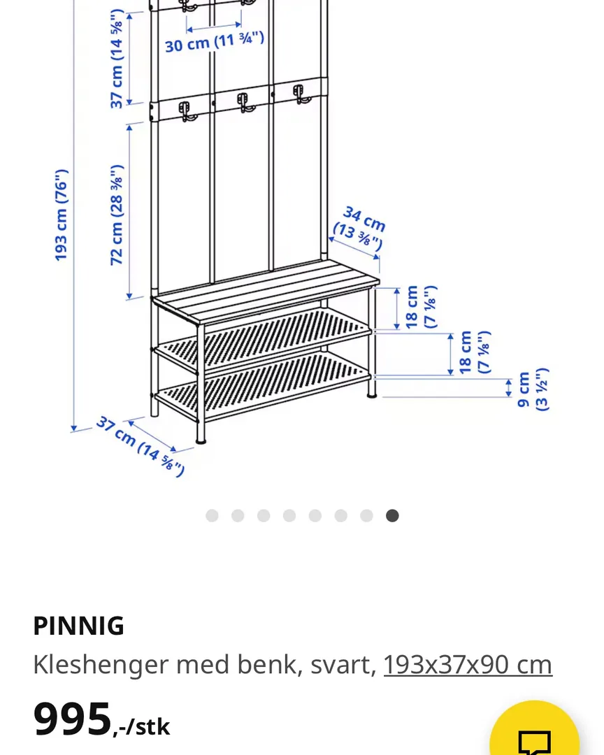 Kleshenger med benk