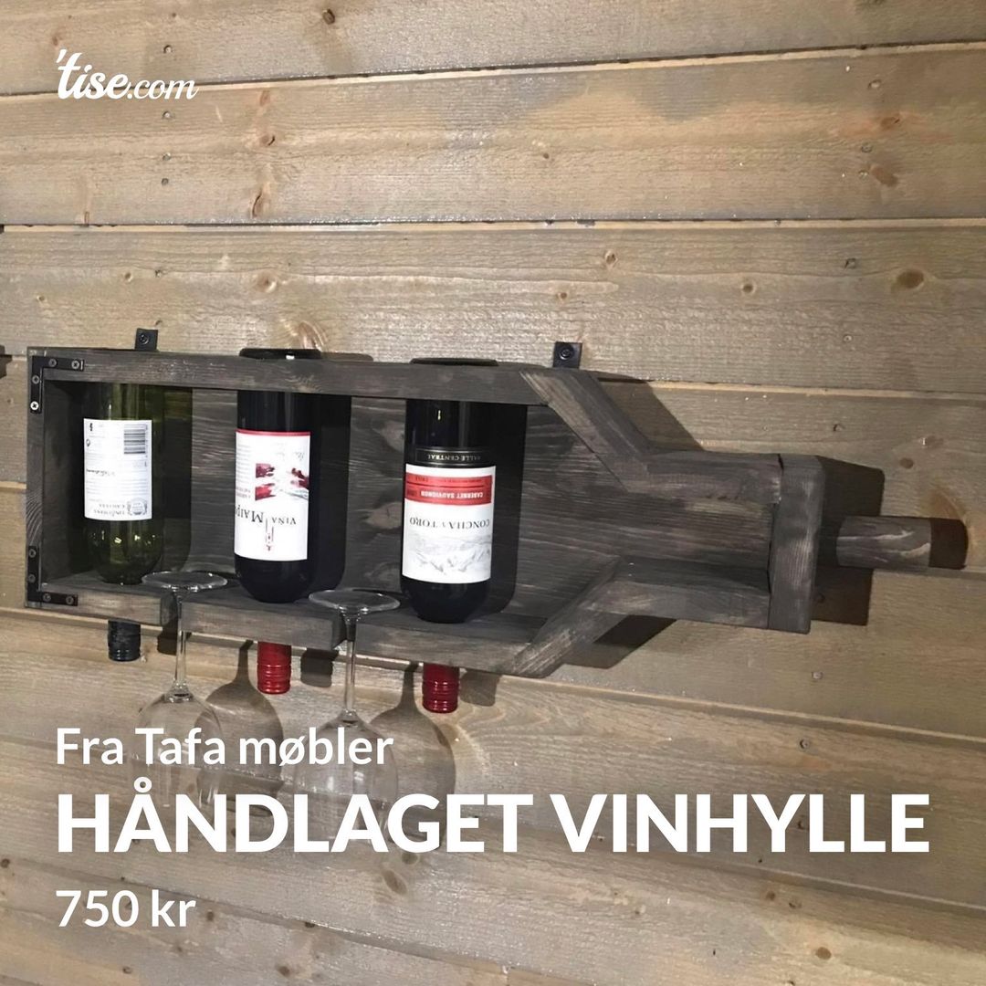 Håndlaget vinhylle